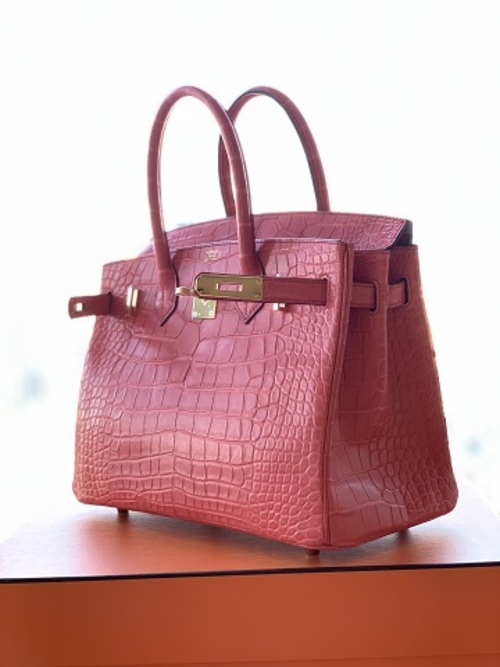 Hermes birkin 30 A5 bougainvillier american alligator