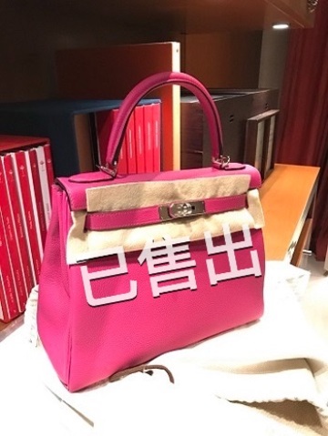 Hermes Kelly 28 新色 L3紫玫瑰 銀扣 TOGO A刻